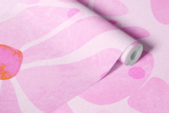 Pink Daisieswallpaper roll