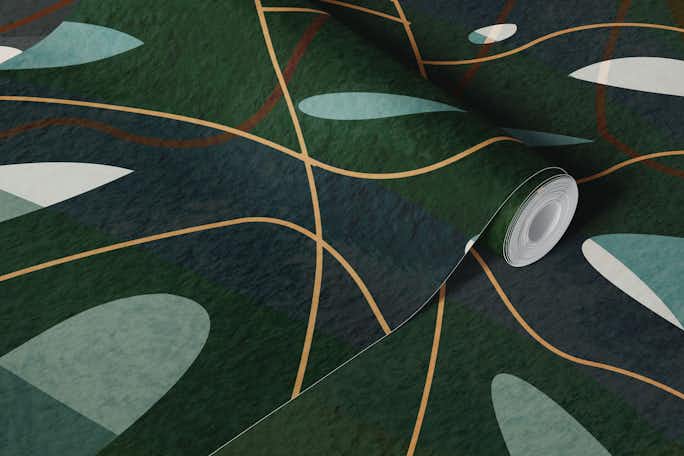 jungle leaves desaturatedwallpaper roll