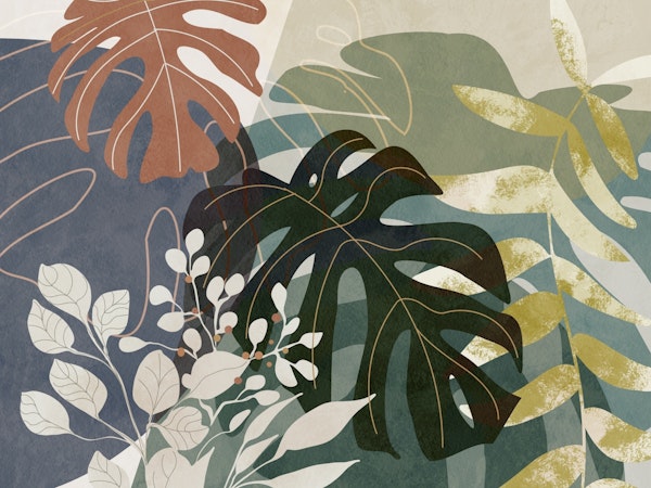 jungle leaves desaturated