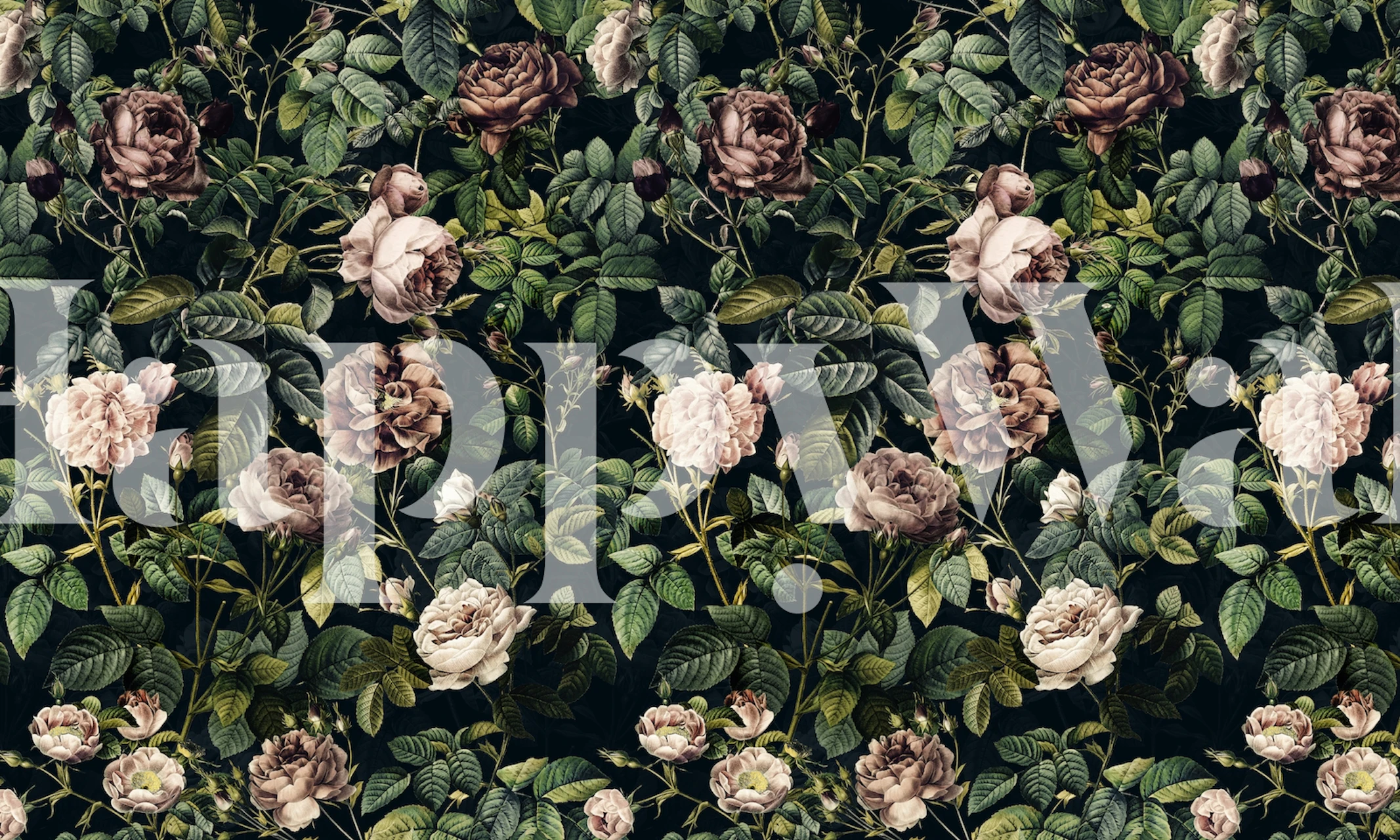 Summer Dreams XI - Night blomster tapet i et rum