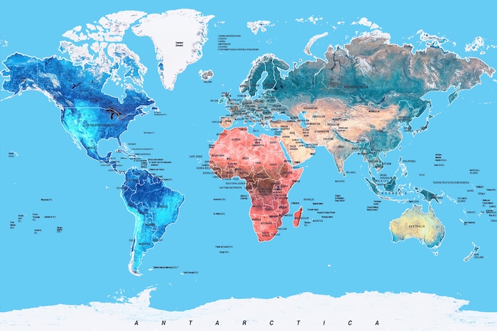 Colorful World Map Wallpaper