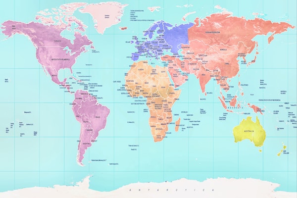 Colorful Continents