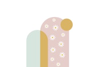 Modern Boho Daisy Arch tapet