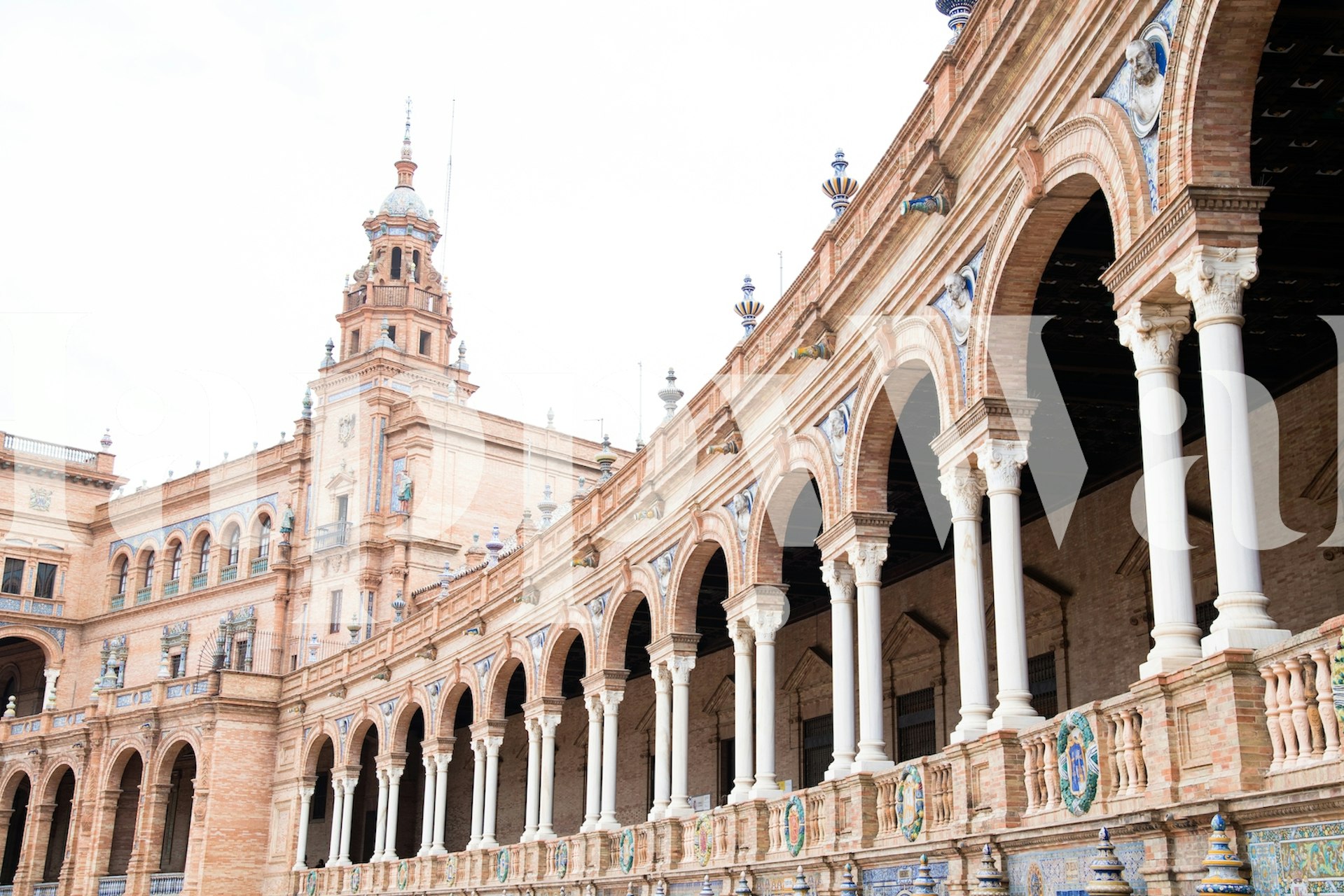 Ταπετσαρία Plaza de Espana σε ένα δωμάτιο