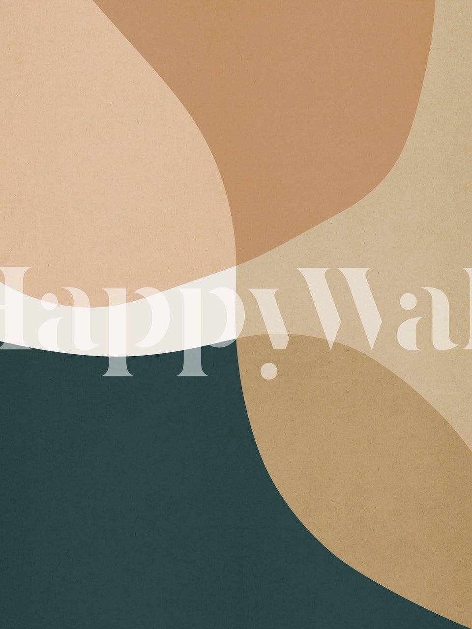 Béžová a smaragdová abstraktní boho fototapeta