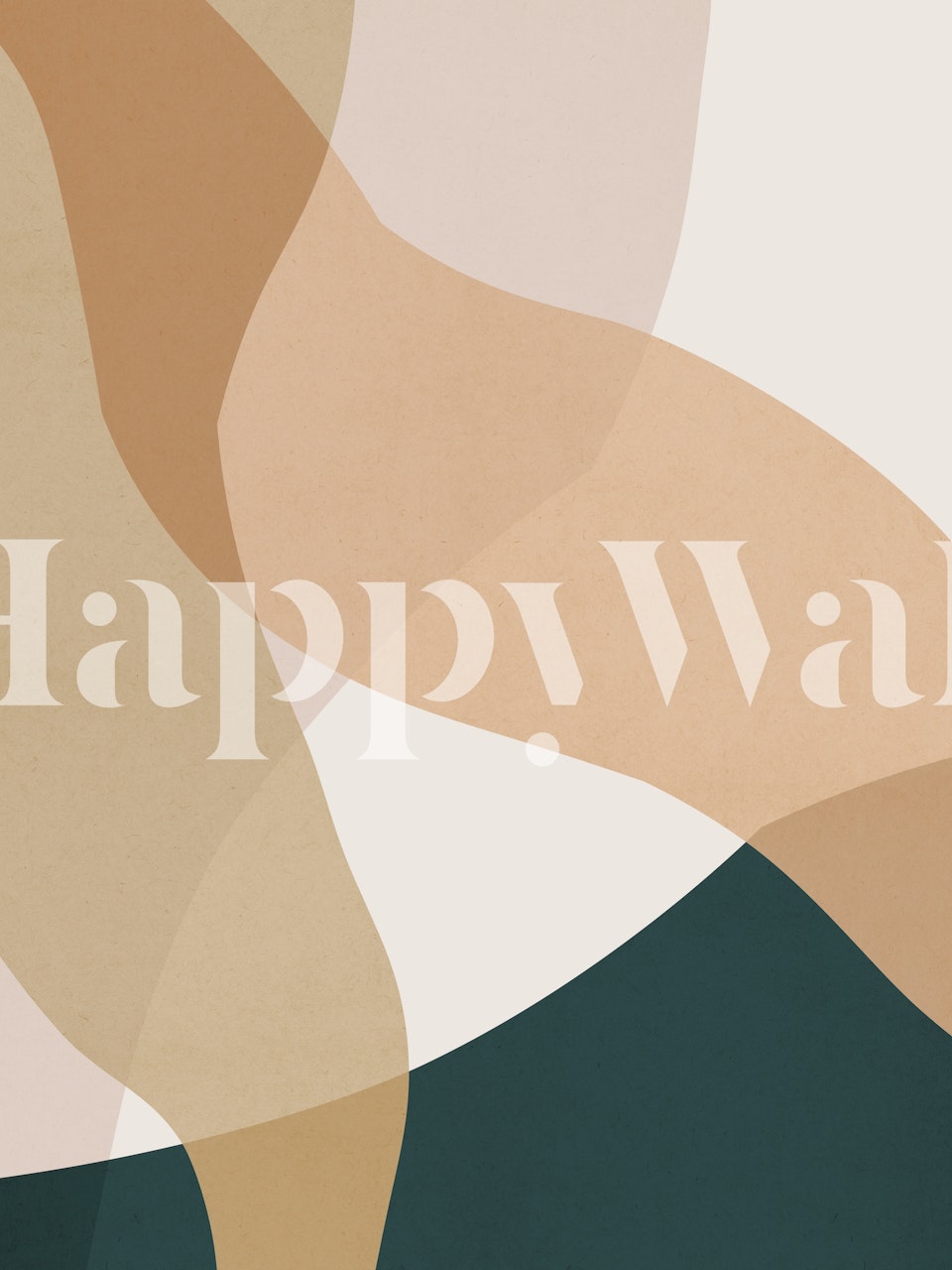 Abstract Boho 2 wall mural with earthy tones and organic shapes