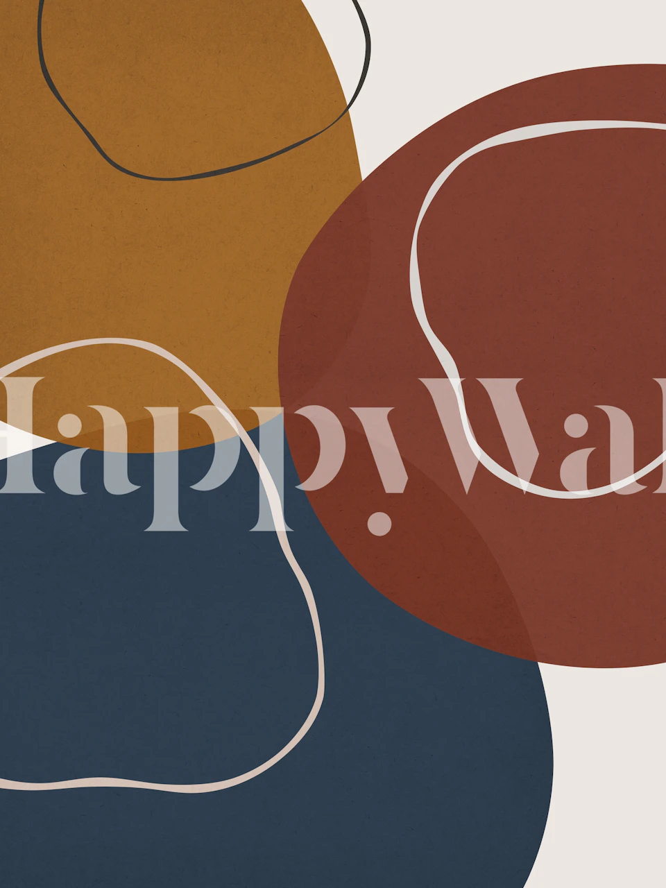 Conception de papier peint Abstract boho 8 dans une pièce