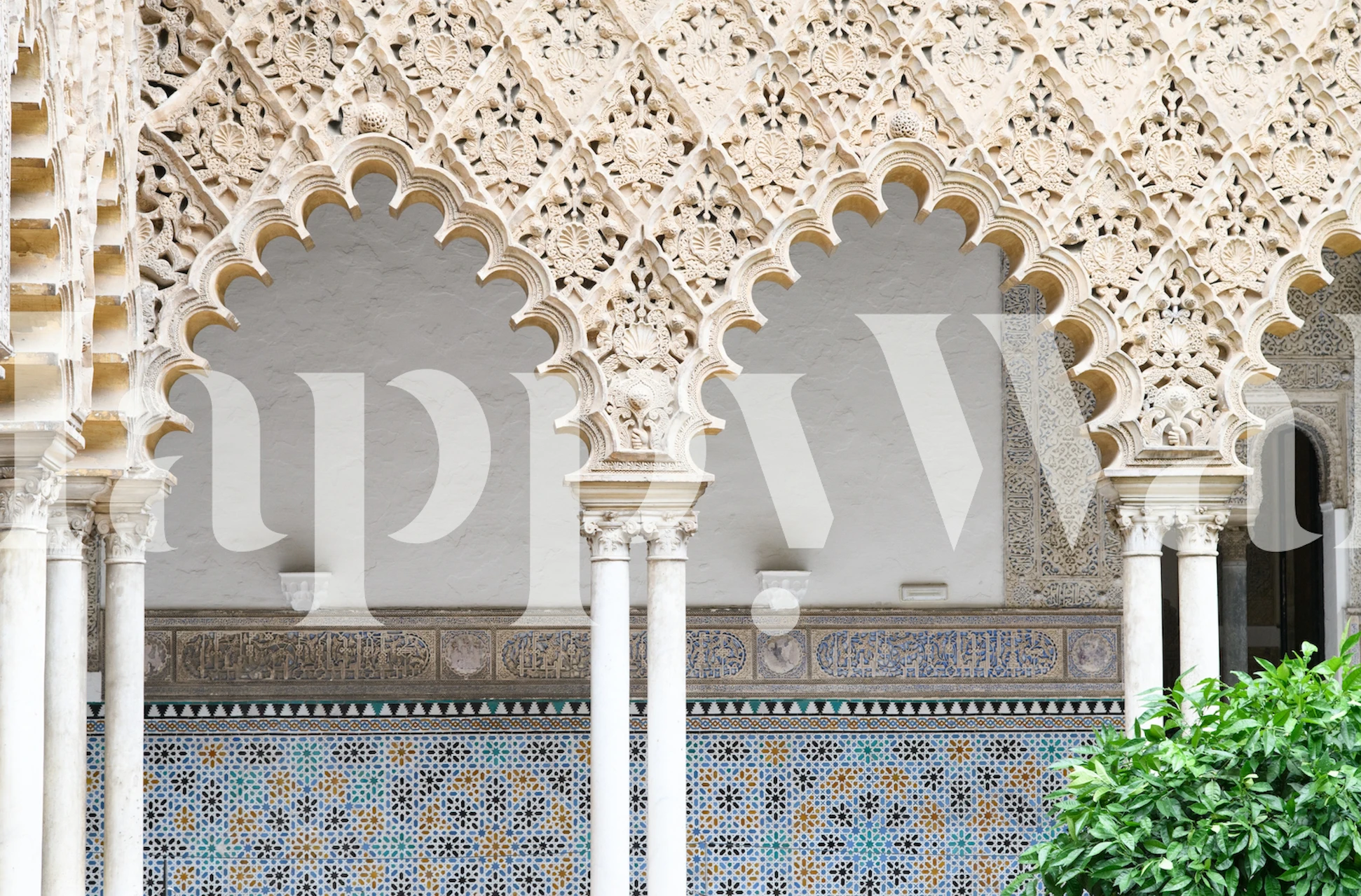 Arches Patio de Doncellas tapet i et rum