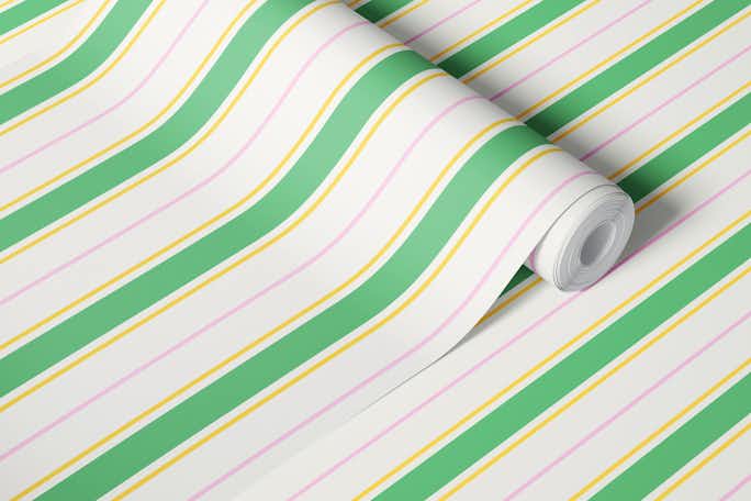 Summer stripes colorful 3wallpaper roll
