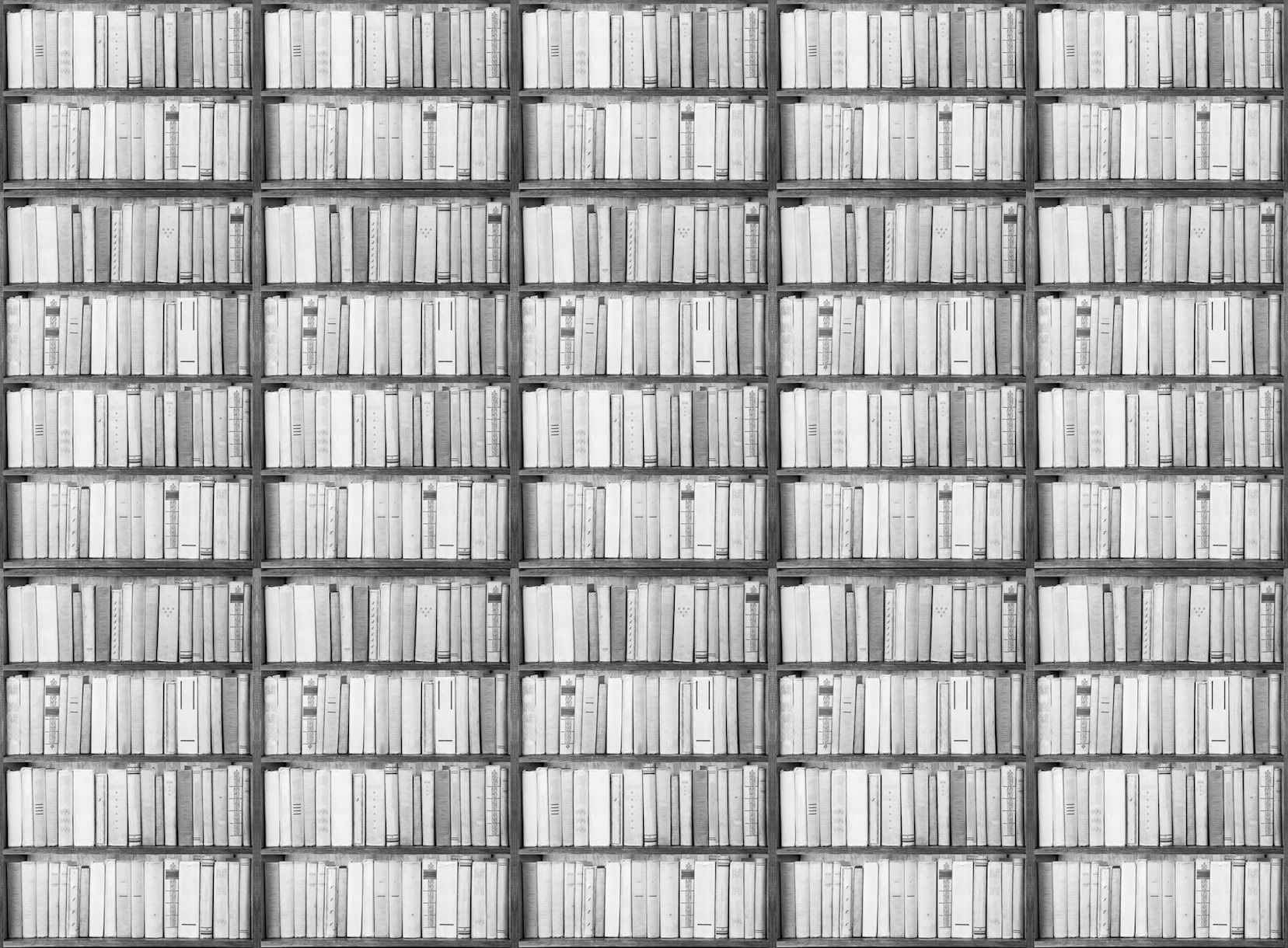 Black and white bookshelf wallpaper Happywall