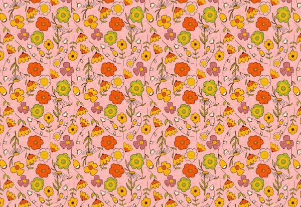 70S Floral Bouquet Pink
