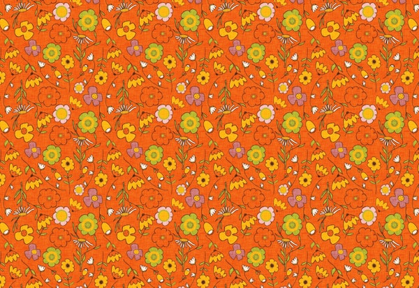 70S Floral Bouquet Orange