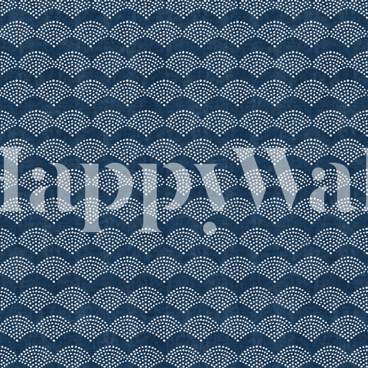 Geometrisches Wabi Sabi Arches Muster in Blau und Weiß wallpaper