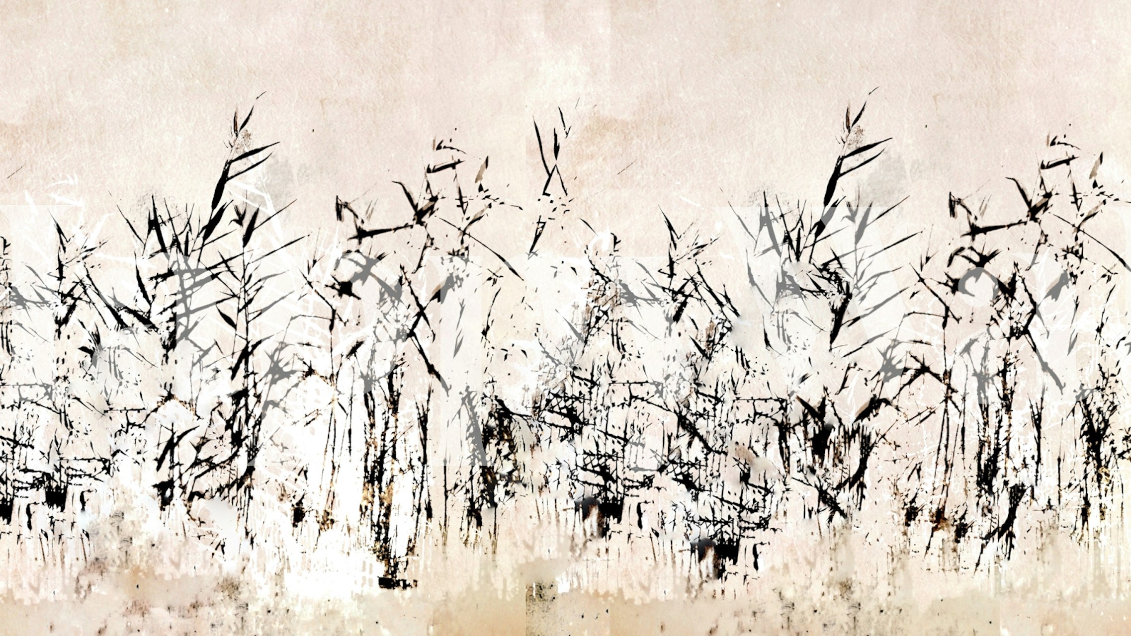 Mural de parede de paisagem de bambu do Japão representando um sereno bosque de bambu