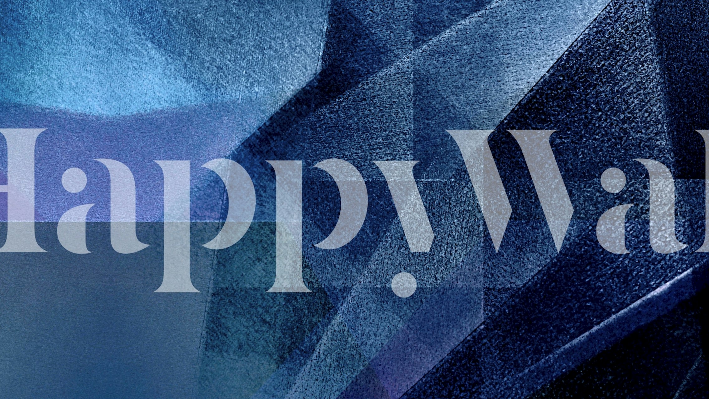 Blue abstract geometric shapes wallpaper