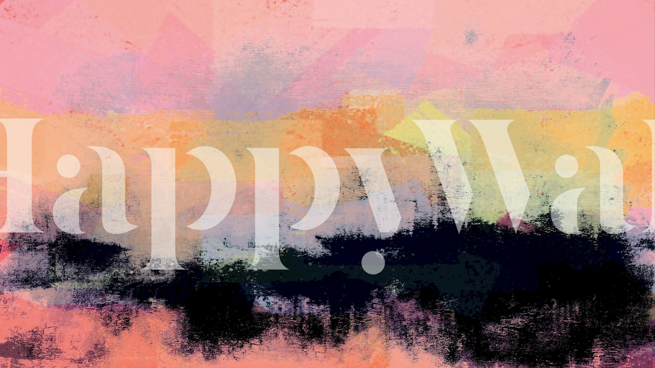 Sunset Meditation tapetti esillä huoneessa