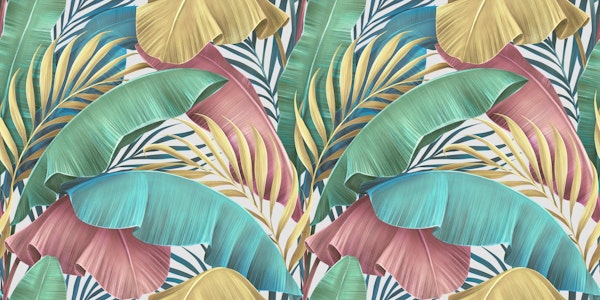 Pastel banana leaves
