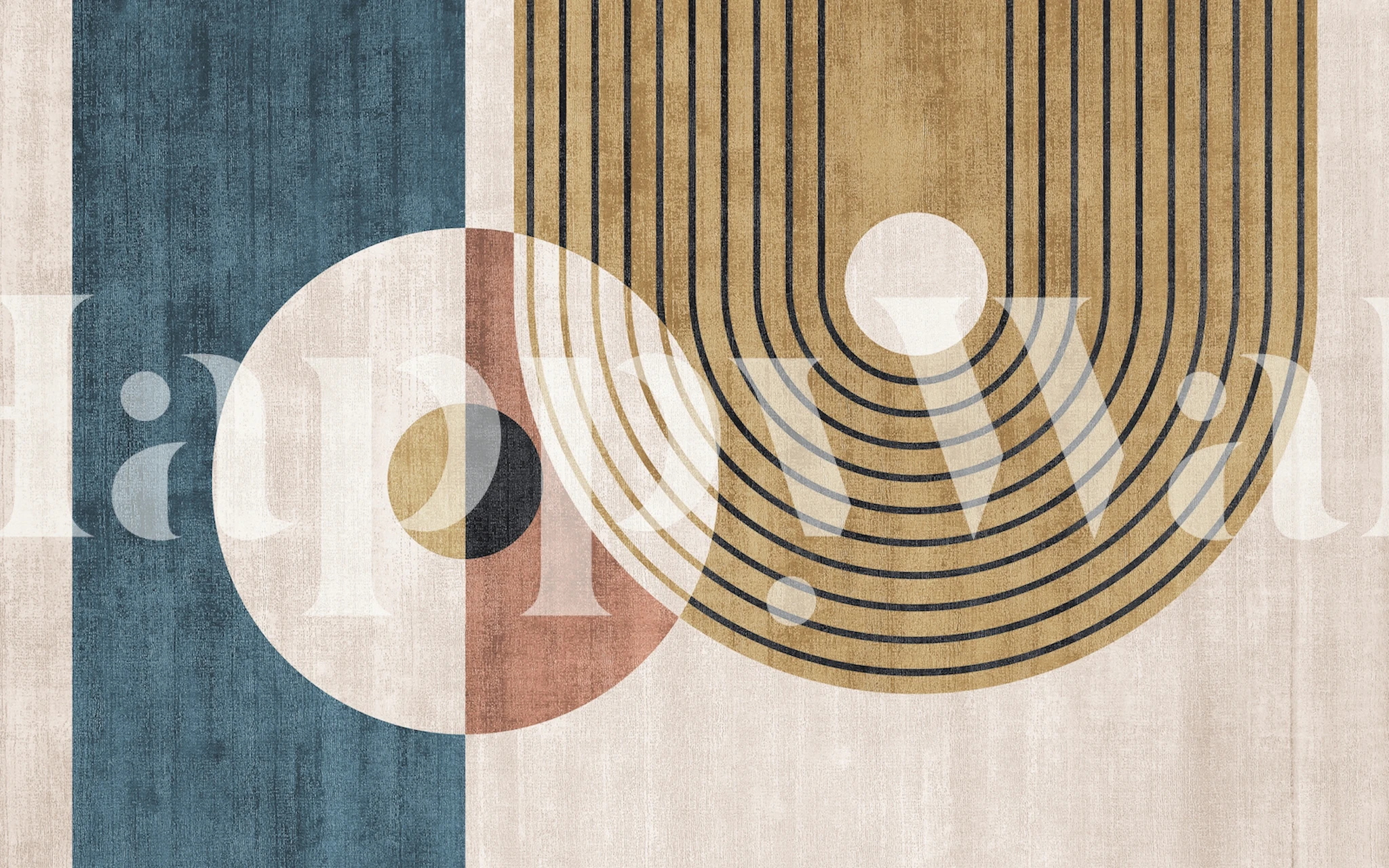 Minimalist Japanese design wallpaper in a room