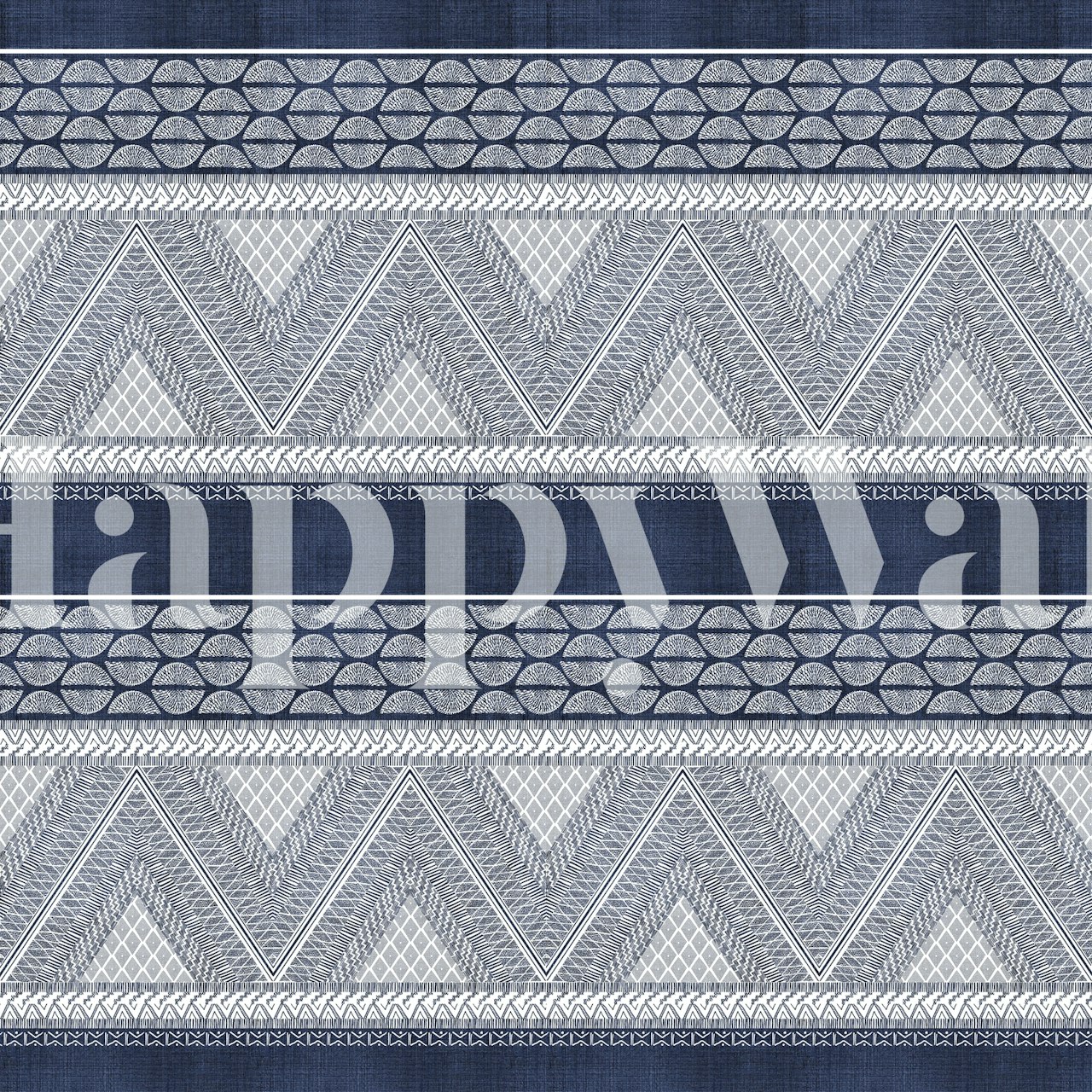 Dutch Wax Tribal Print behang in een kamer