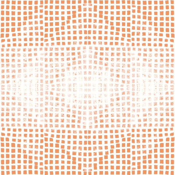 Godseye Block Print in Orange