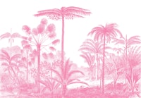 Pink vintage jungle tapete