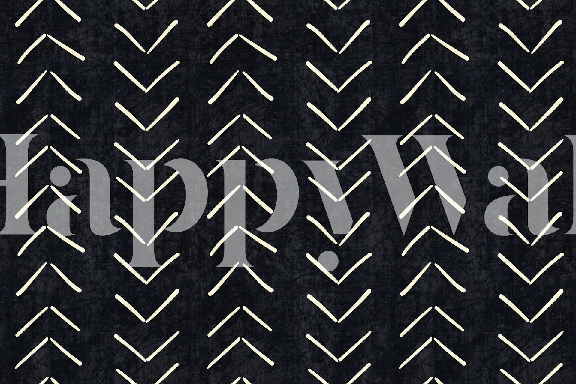 Black and white arrow patterns on a wallpaper background