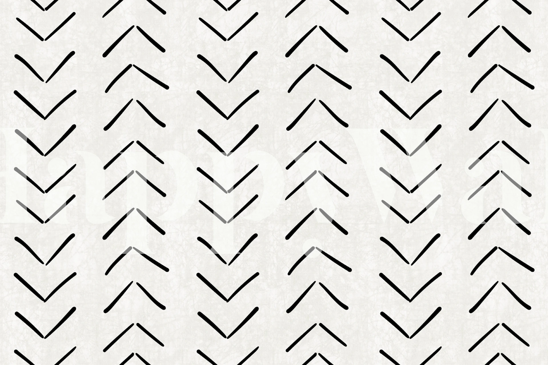 Black arrow pattern on cream background wallpaper