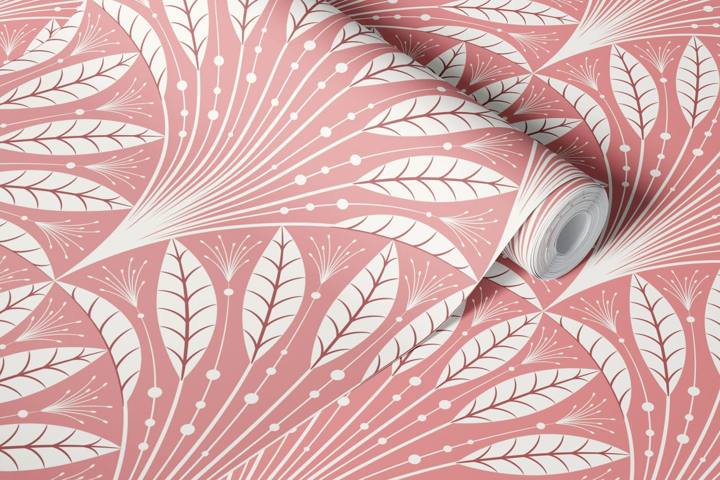 Feather and beads wallpaper roll