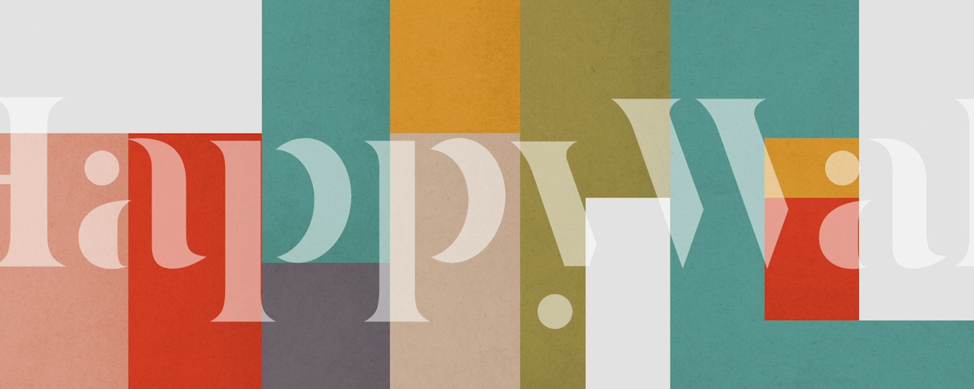 Fotomural de formas geométricas abstractas con una paleta de colores relajantes