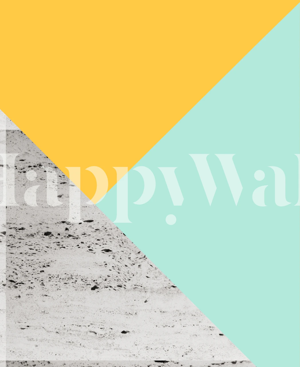 Gul och minttapet i ett modernt rum