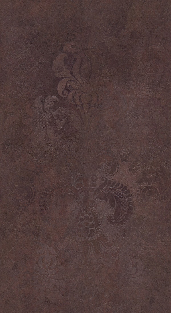 Grunge Damask Pattern Chocolate Brown