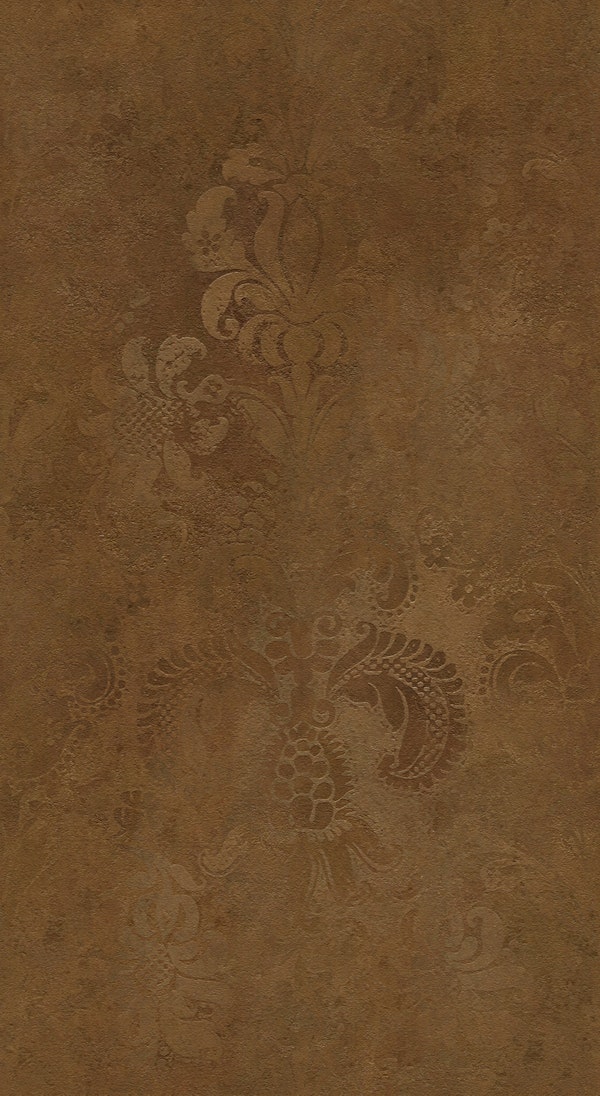 Grunge Damask Pattern Rust Brown