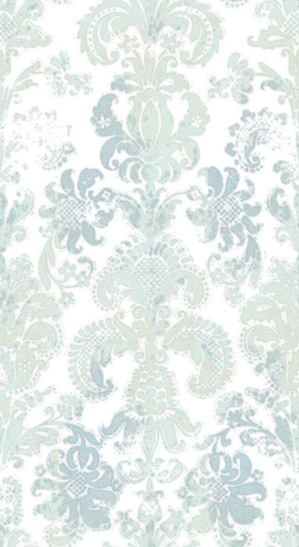 Grunge Damask Pattern Aqua Mint Sage