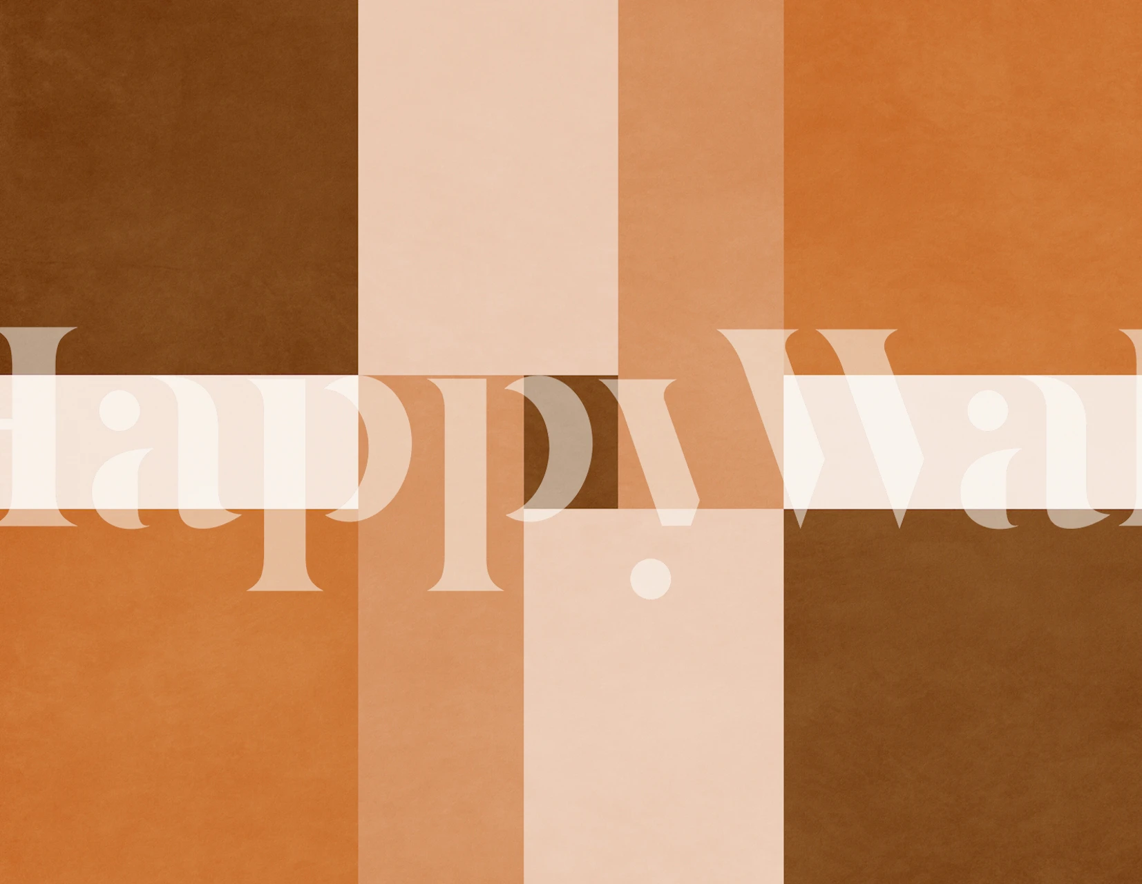 Geometric shapes in warm earth tones of brown, beige, and cream wallpaper