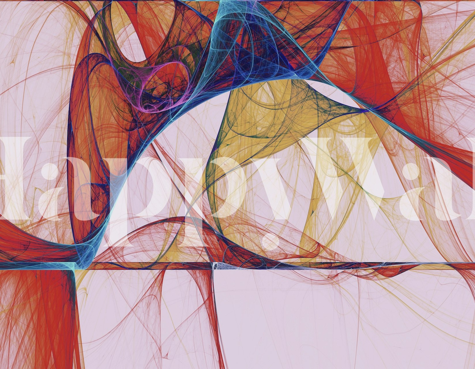 Fractal Dance 1 Tapete in einem Raum