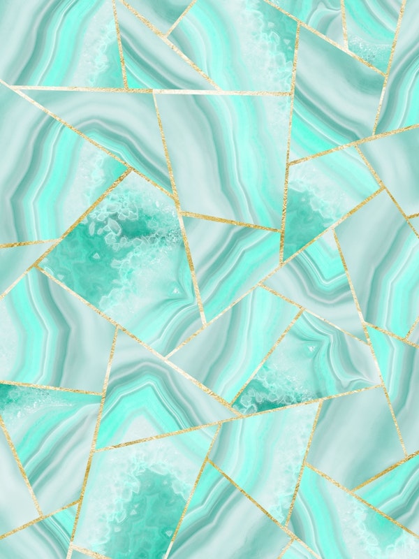 Soft Turquoise  Geometric 1