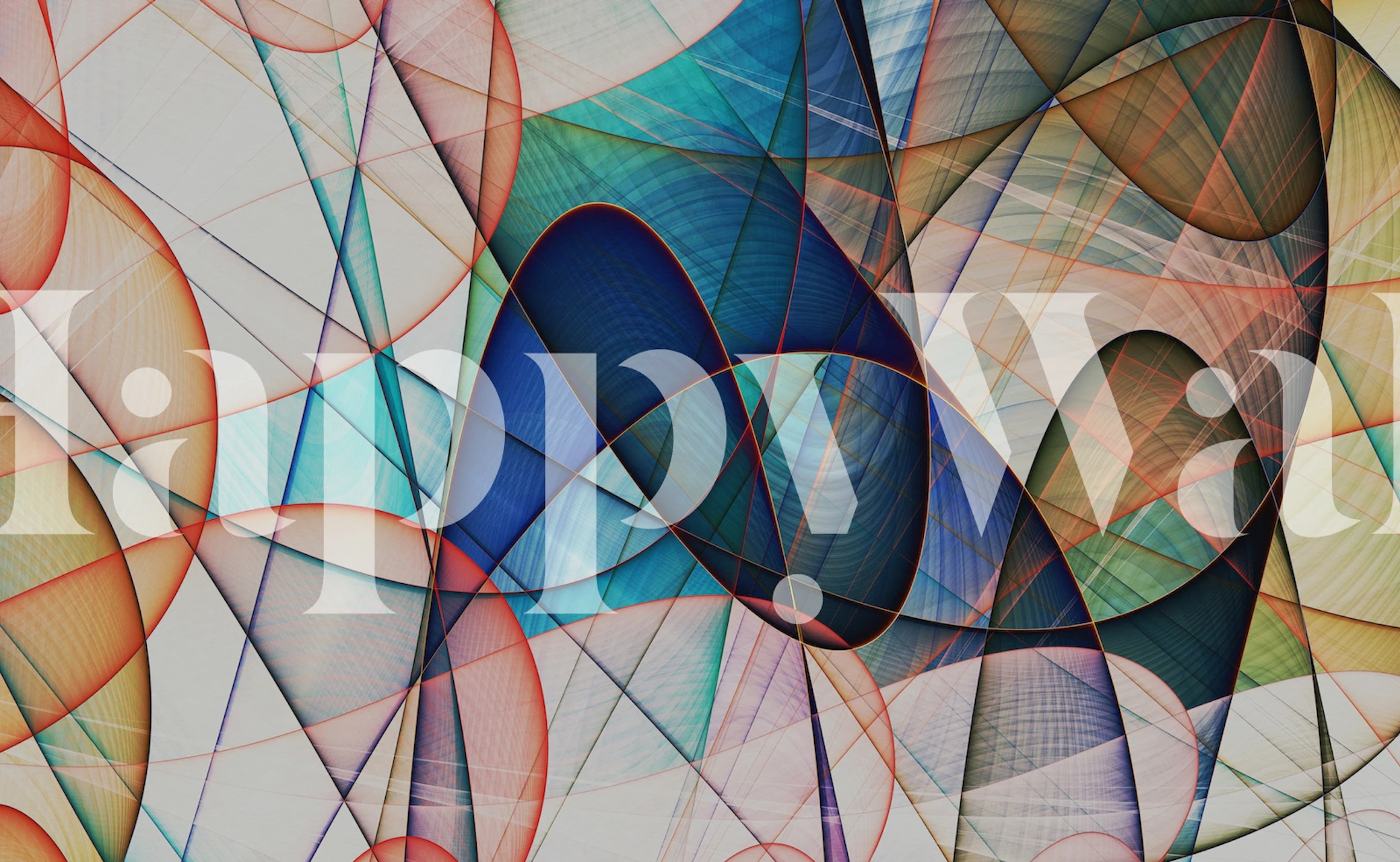 Fractal Overview 4 wallpaper in a room