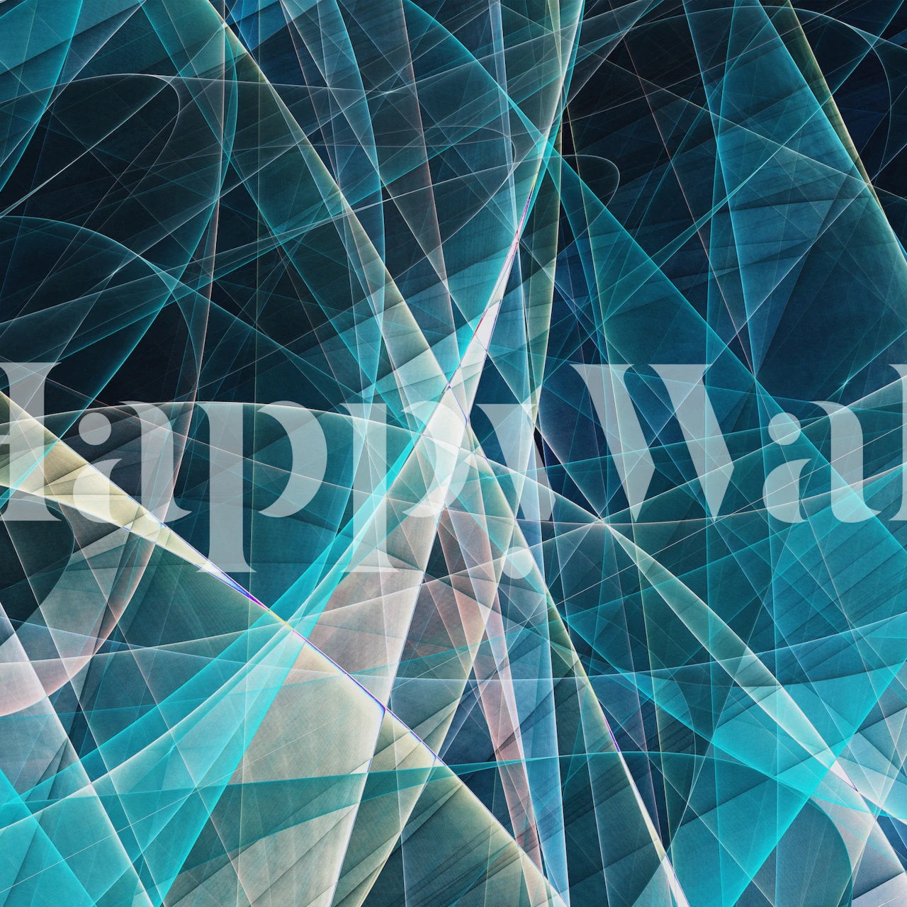 Abstract geometric wallpaper in blue tones