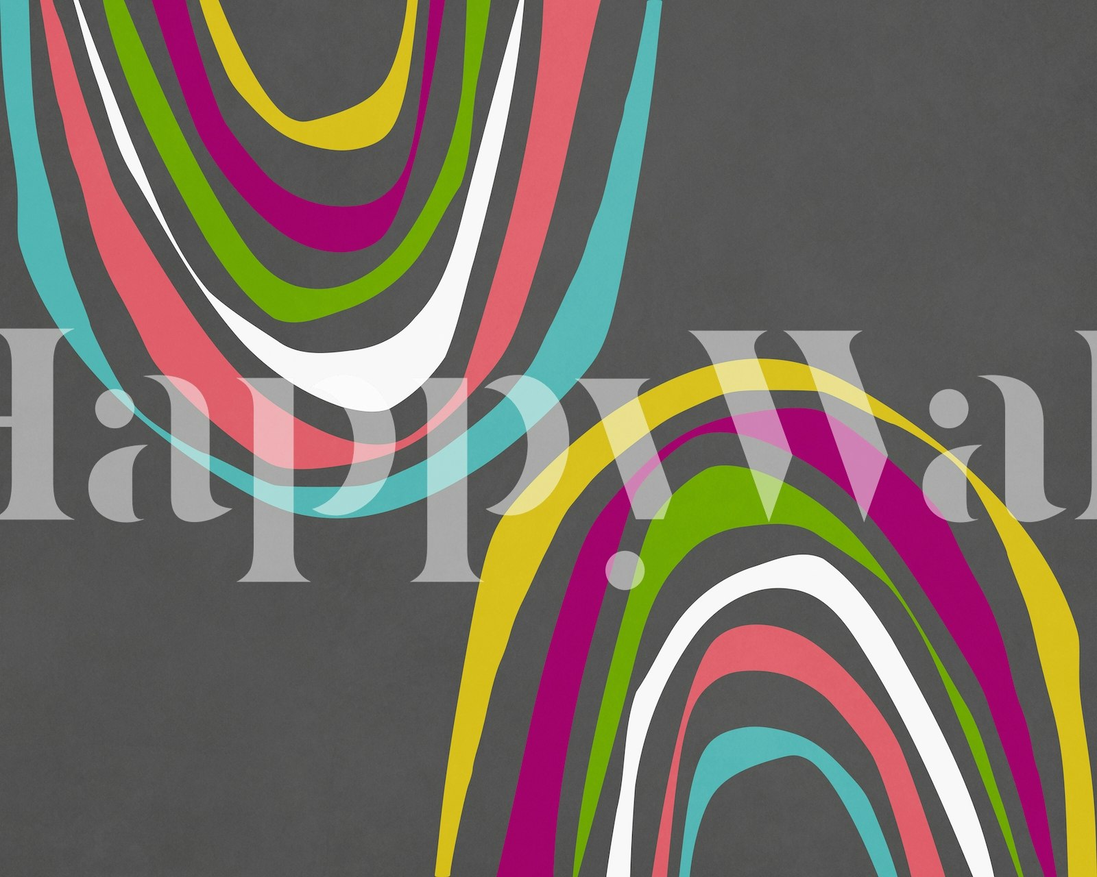 Colorful Tunnel 2 wallpaper displayed in a room