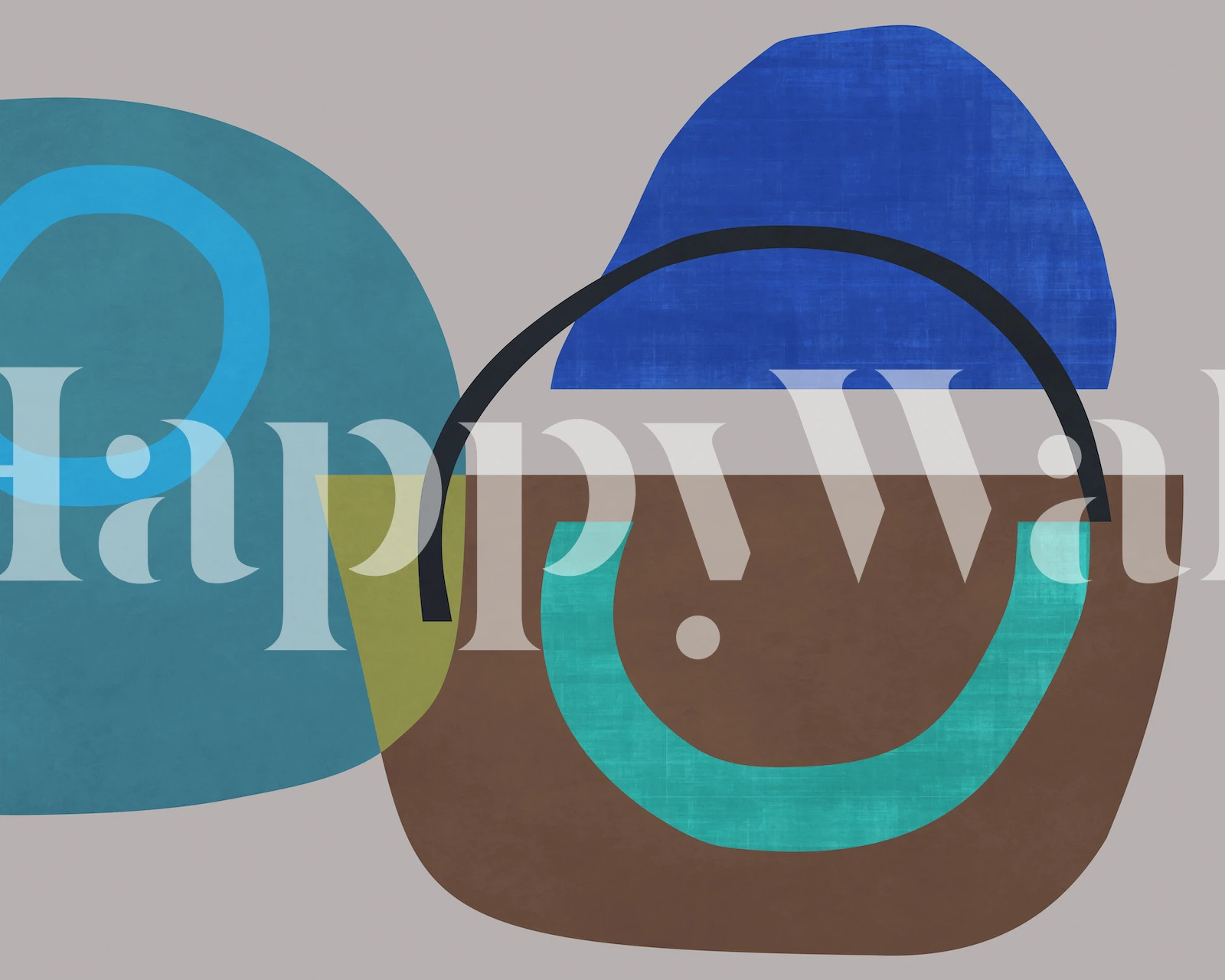 Farverig abstrakt tapetdesign i rummet