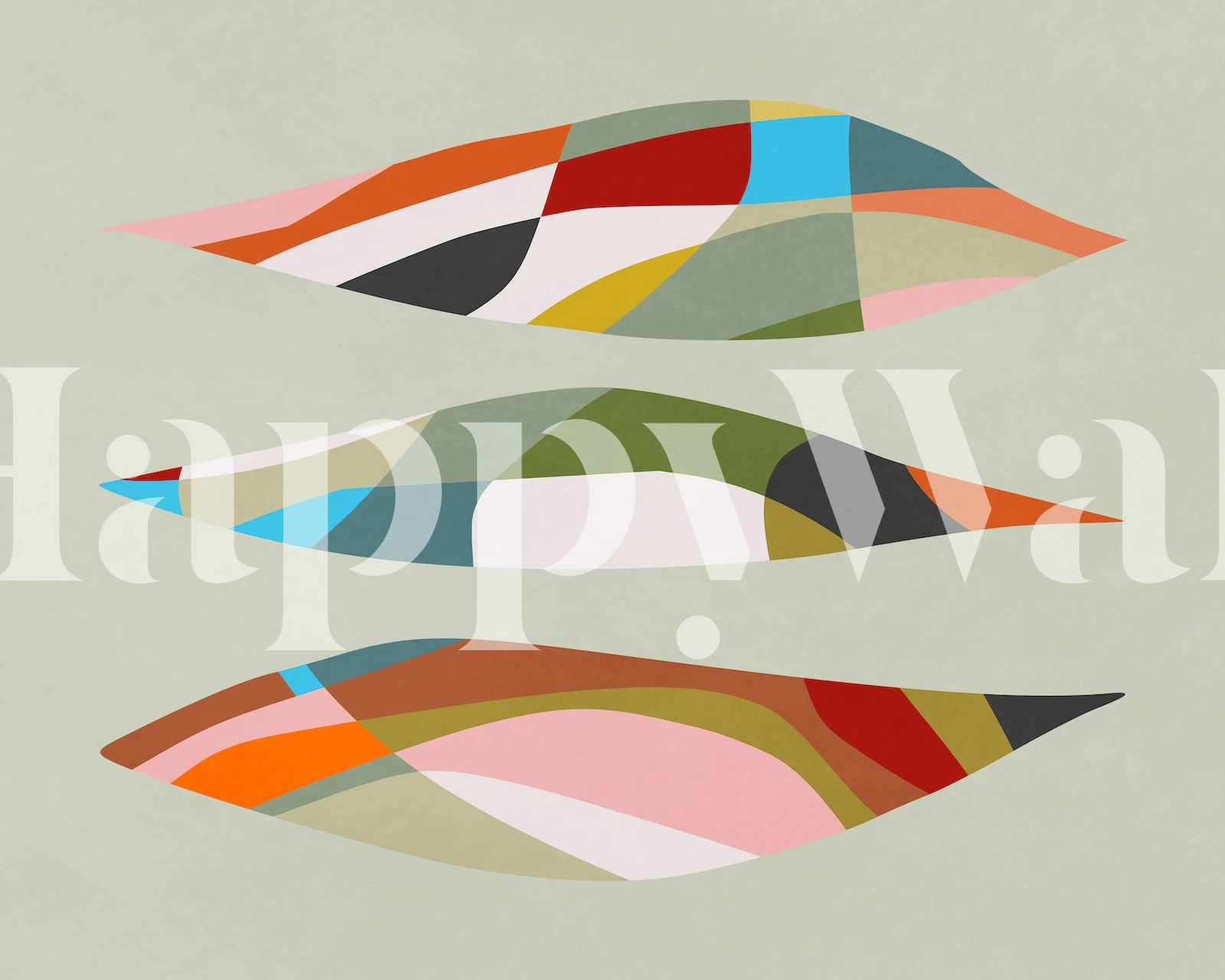 Colorful Magic Plant wallpaper displayed in a room