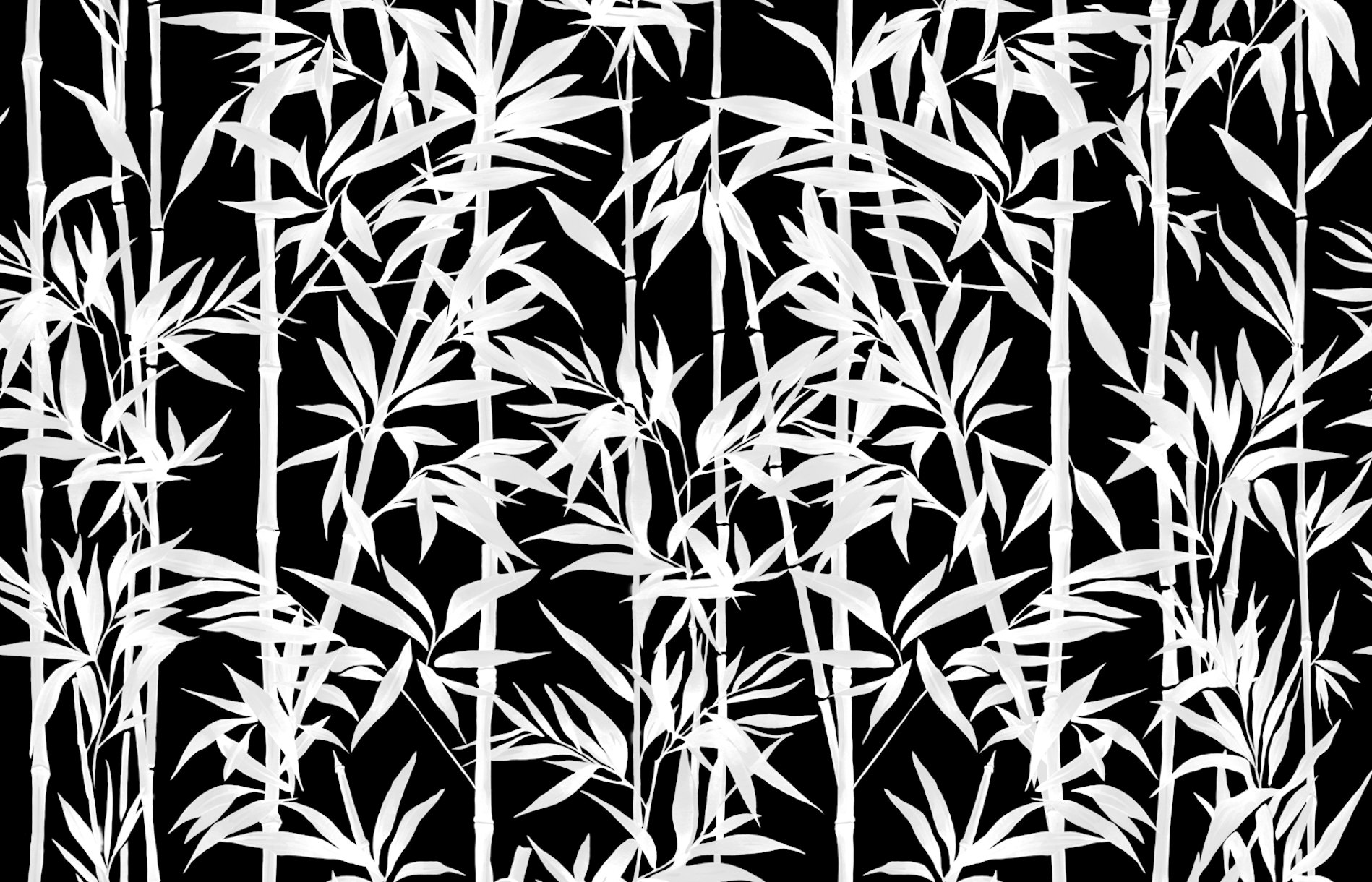 Bamboo White Black Wallpaper - Modern & Stylish | Happywall