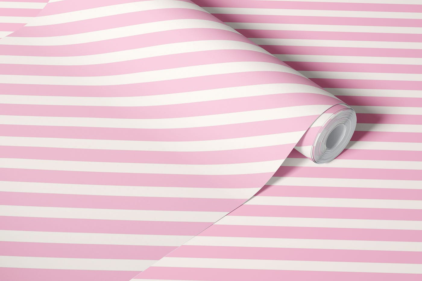 Pink diagonal stripes wallpaper roll