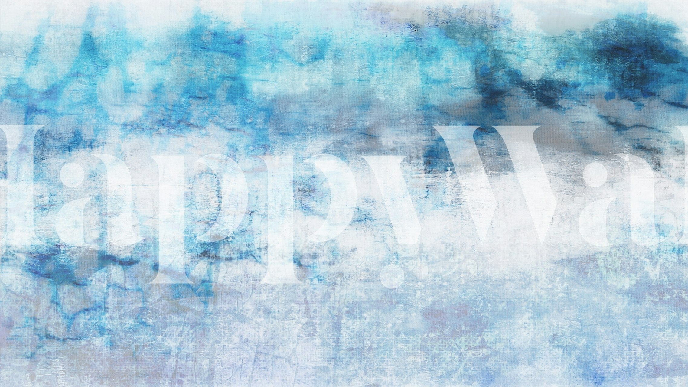 Watercolour Ocean wallpaper displayed in a room