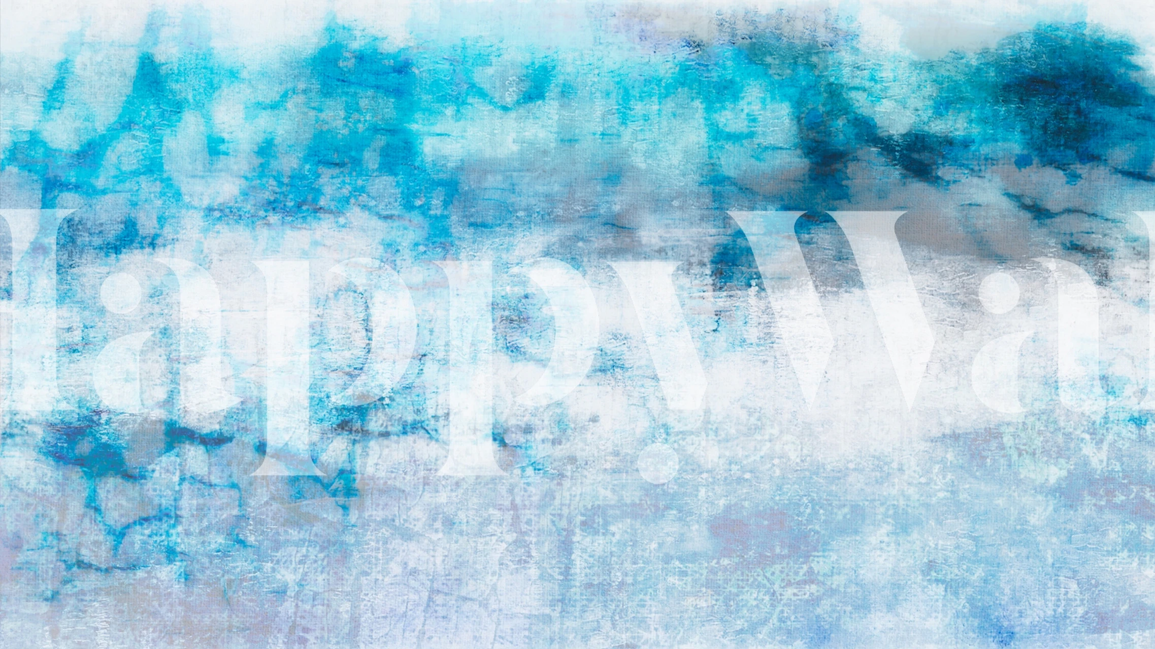 Watercolour Ocean wallpaper displayed in a room