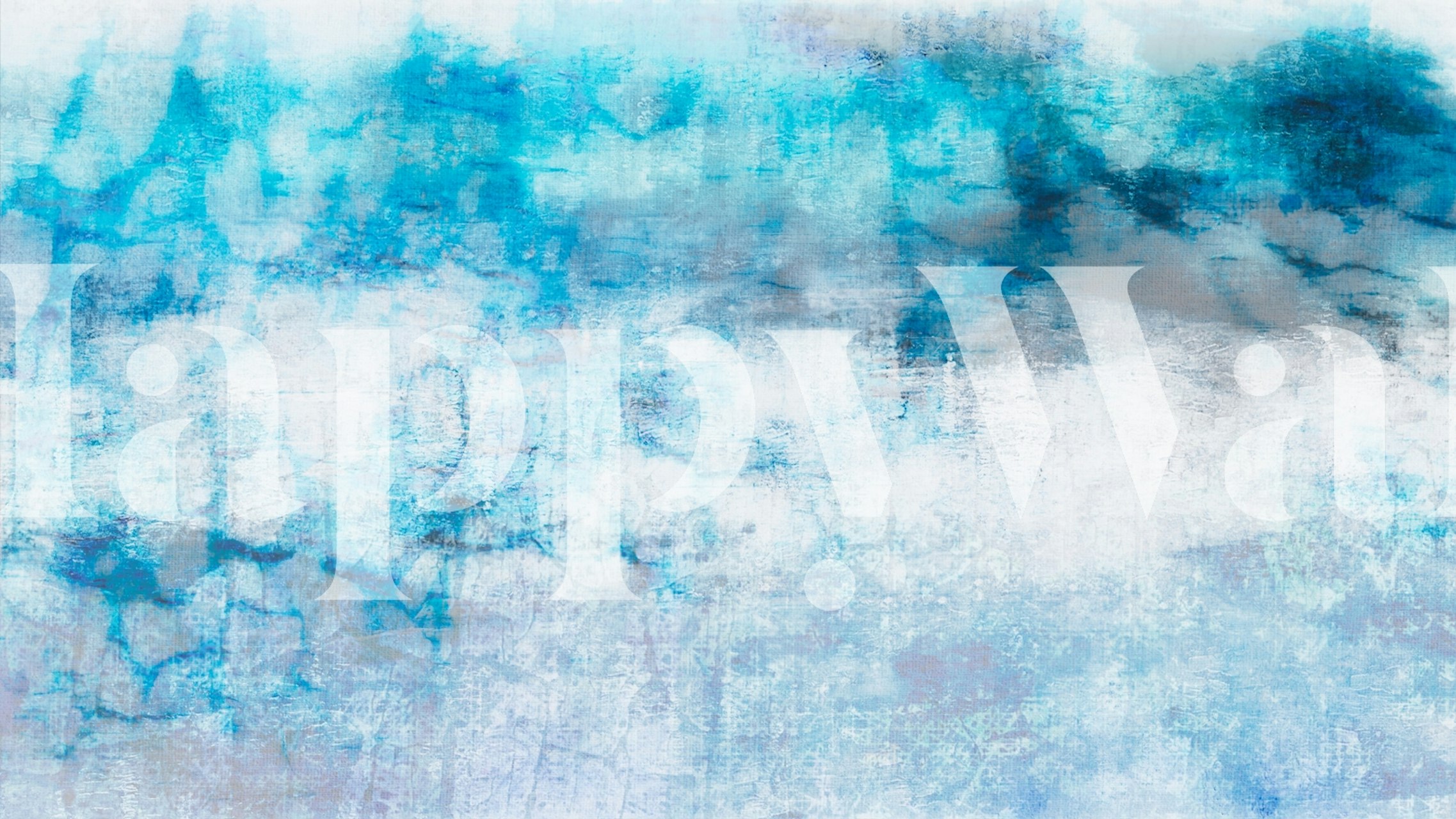 Watercolour Ocean wallpaper displayed in a room