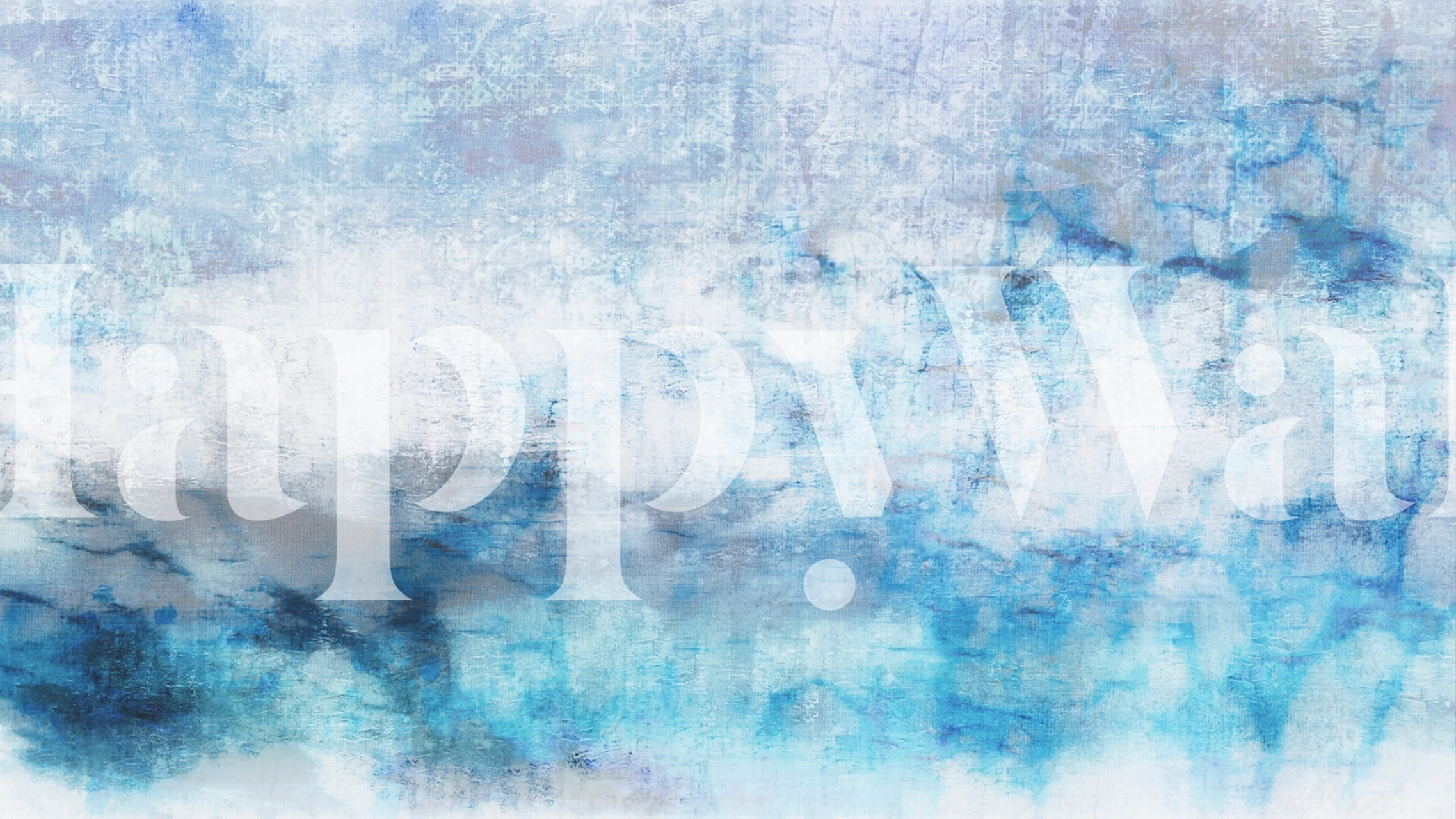 Watercolour Seascape wallpaper in a room