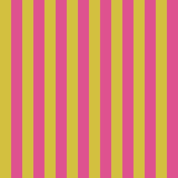 70s Stripes - Empire Yellow / Hot Pink