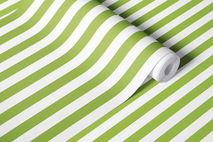 Summer stripes - titanite greenwallpaper roll