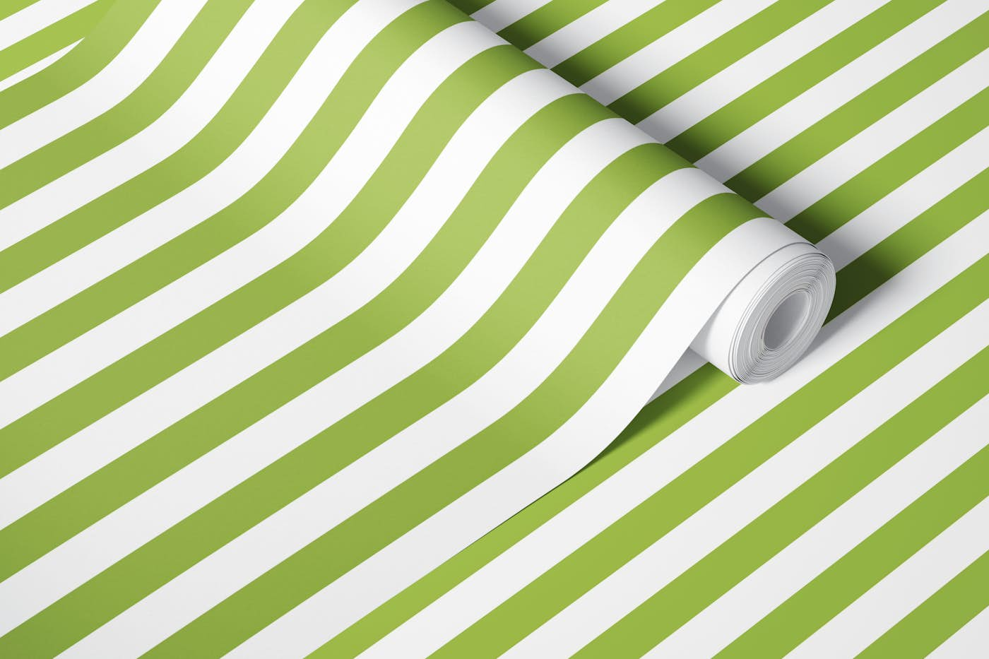 Summer stripes - titanite green wallpaper roll